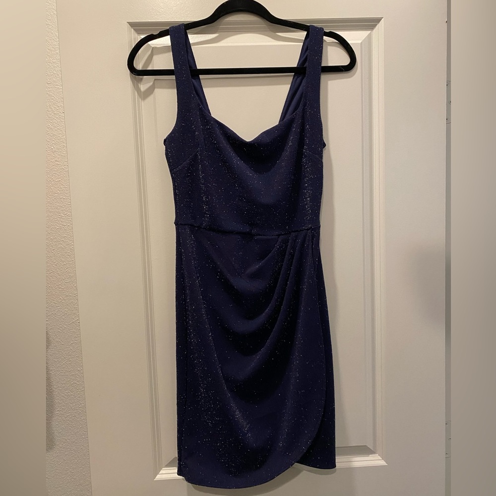 Francesca’s navy glitter mini dress
